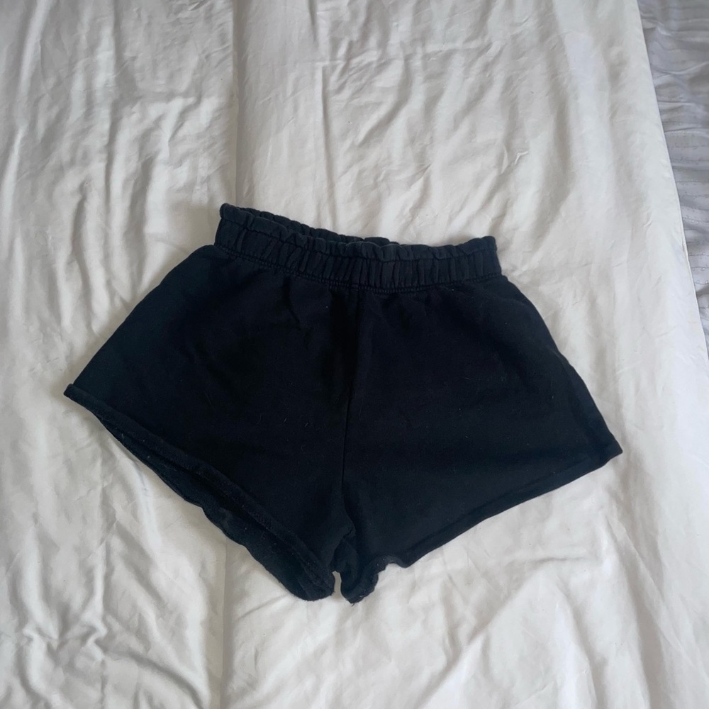Reformation Black Organic Cotton Shorts